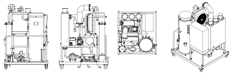 Coalescence and Separation Light Diesel Turbine Oil Purification Device for Low Viscosity Lube Oil